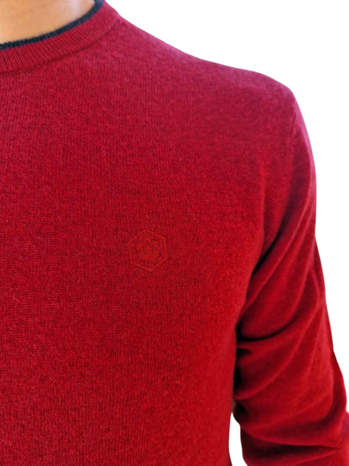 Maglioncino di lana rosso Lumberjack da uomo