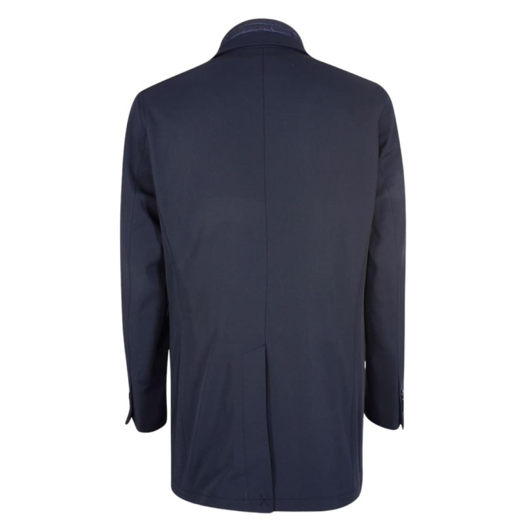 Cappotto monopetto blu Yes Zee uomo