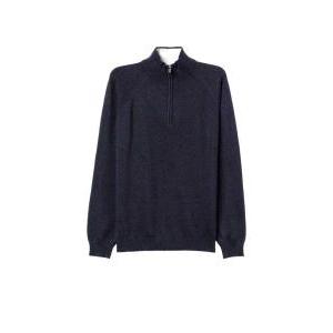 Maglione mezza zip in cotone  uomo