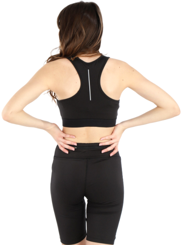 Reggiseno sportivo donna nero modello Vanessa