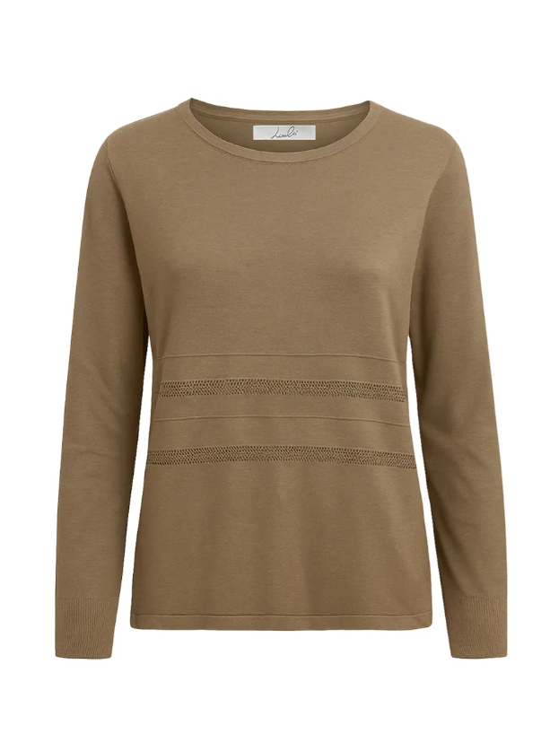 Maglioncino girocollo donna con strass Lizalu00f9