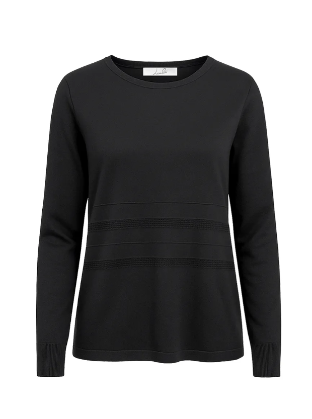 Maglioncino girocollo donna con strass Lizalu00f9