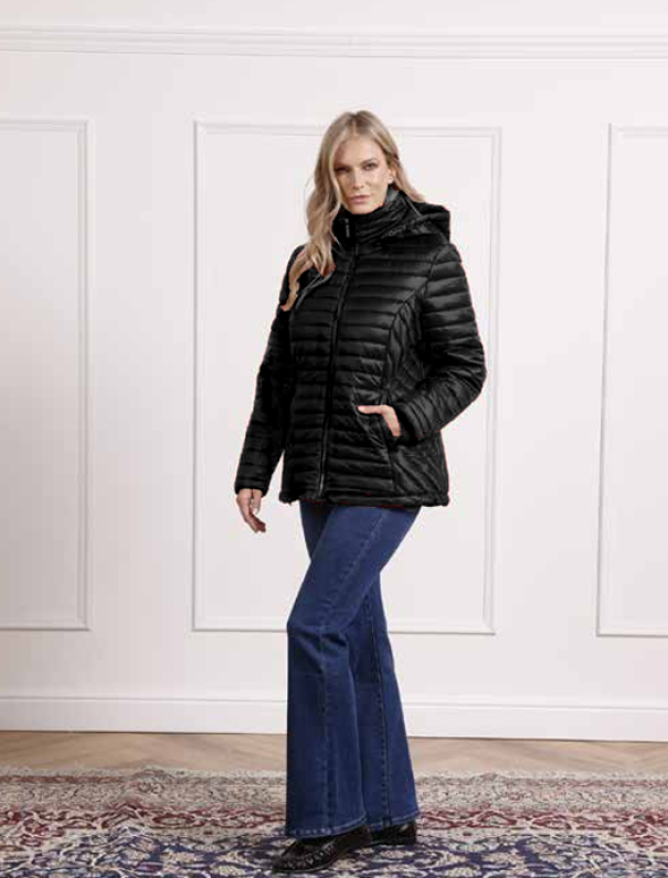 Piumino leggero nero da donna Lizalu00f9