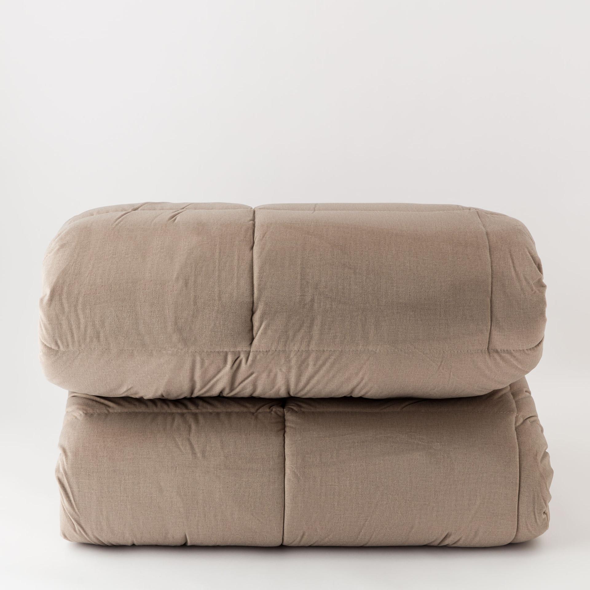 Trapunta Veloury velluto stampato 350 GSM  Fango