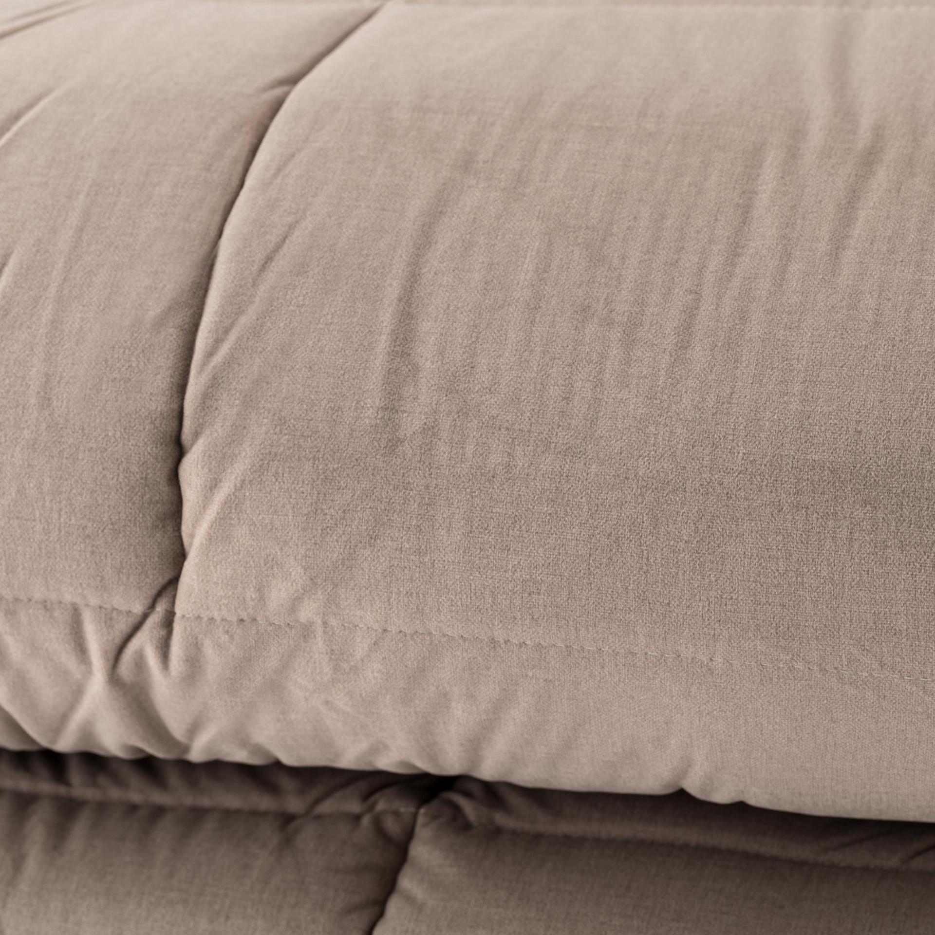 Trapunta Veloury velluto stampato 350 GSM  Fango