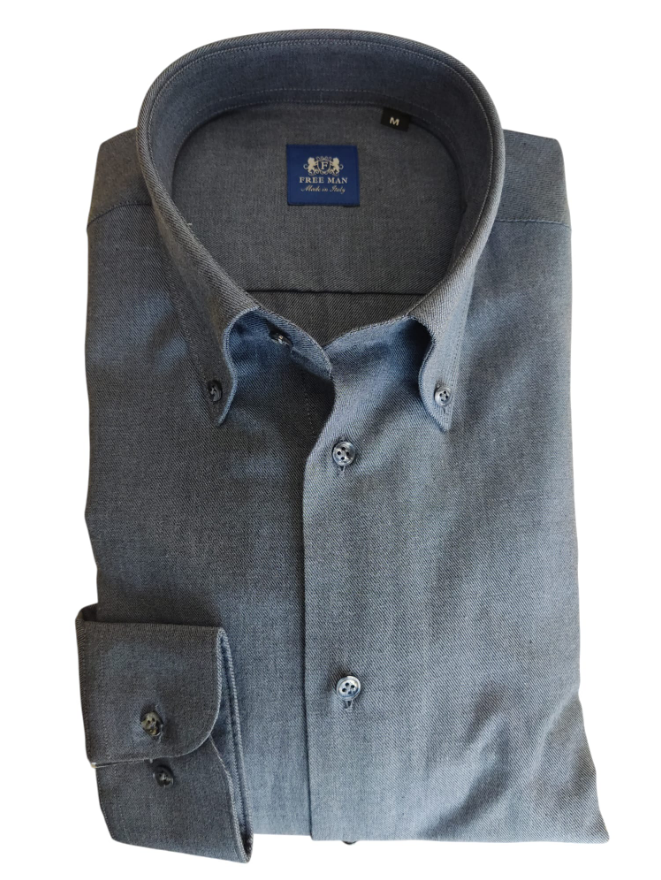 free man camicia flanella unito botton down  aviazione - foto 1