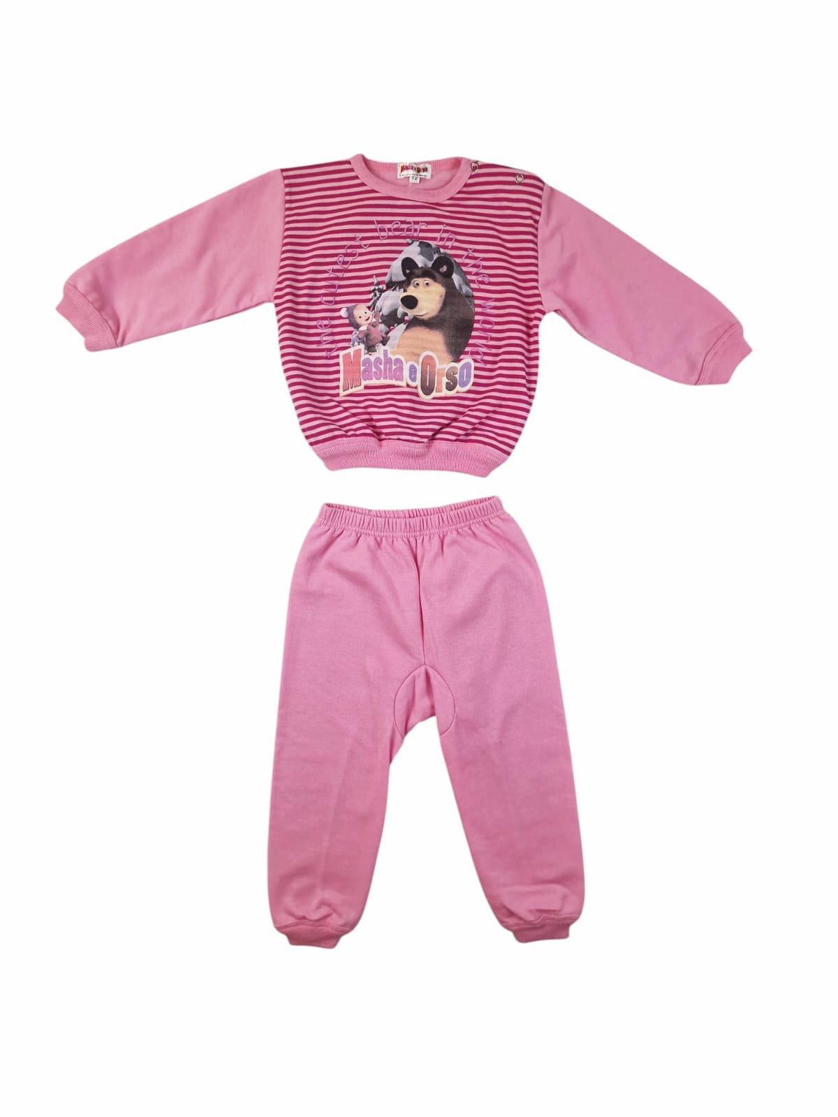 Pigiama in pile da bambina Masha e Orso