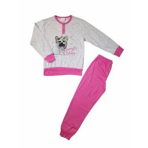 Pigiama cotone jersey manica lunga bambina cagnolino