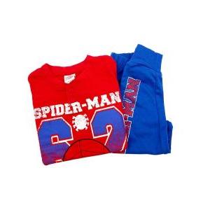 Pigiama bambino in cotone felpato spiderman