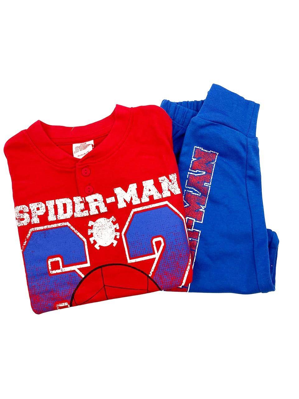 Pigiama bambino in cotone felpato Spiderman