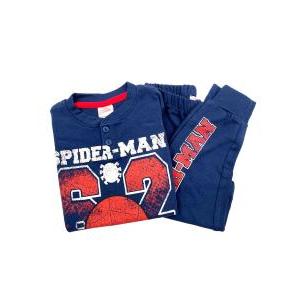 Pigiama bambino in cotone felpato spiderman