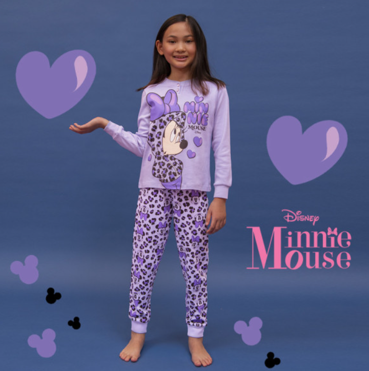 Pigiama bambino in cotone felpato Minnie