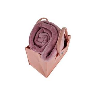 Borsa con plaid matrimoniale rosa