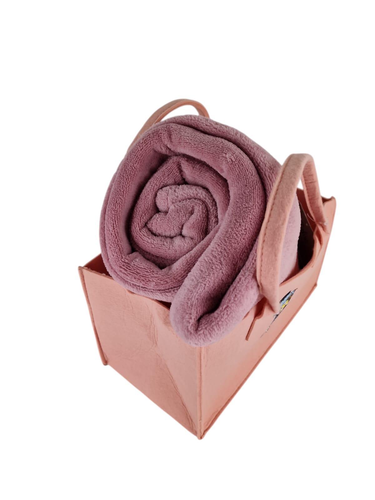 Borsa con Plaid matrimoniale rosa