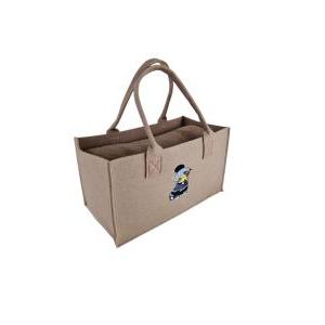 Borsa con plaid matrimoniale marrone
