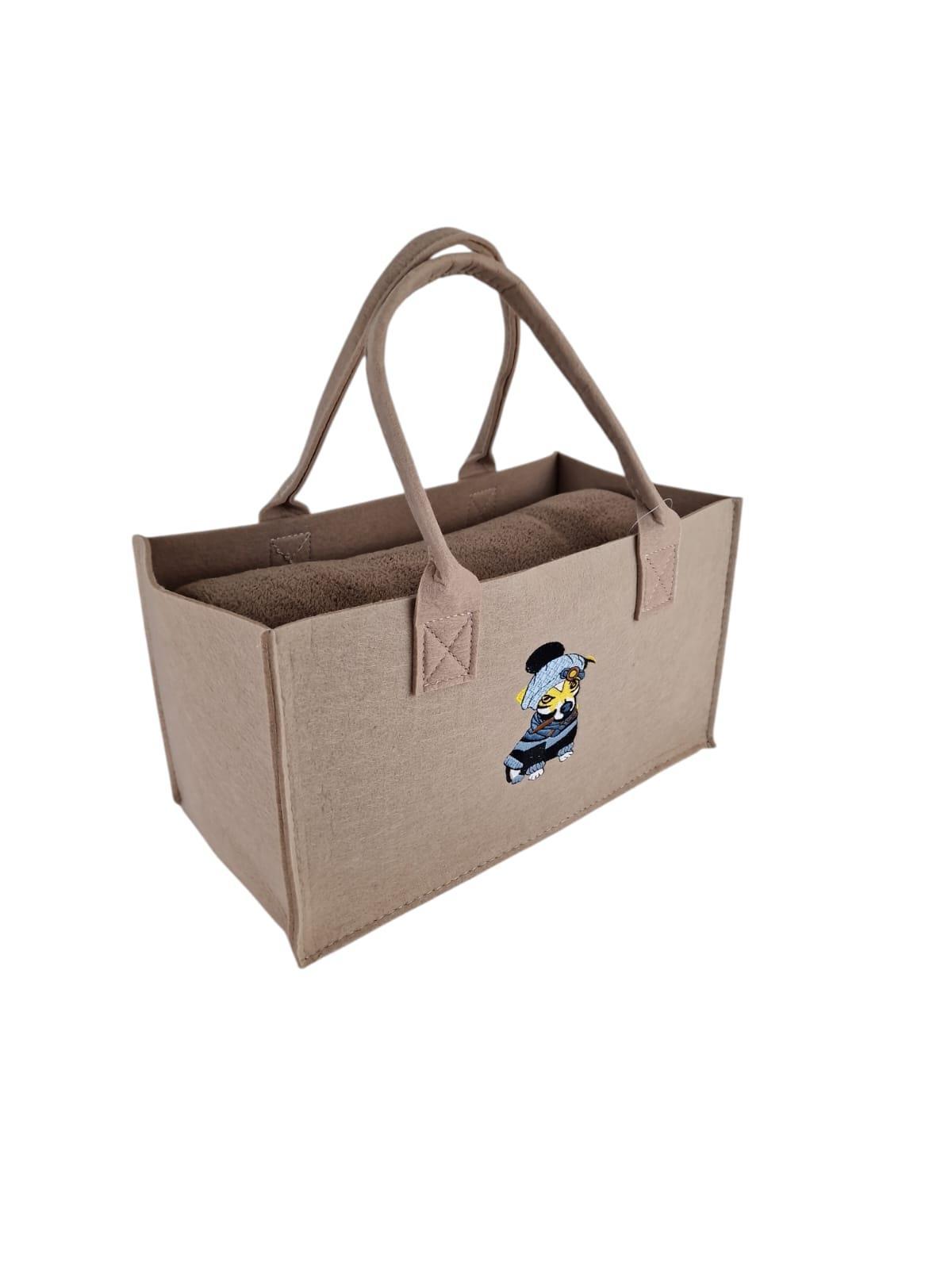 Borsa con Plaid matrimoniale marrone