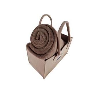 Borsa con plaid matrimoniale marrone