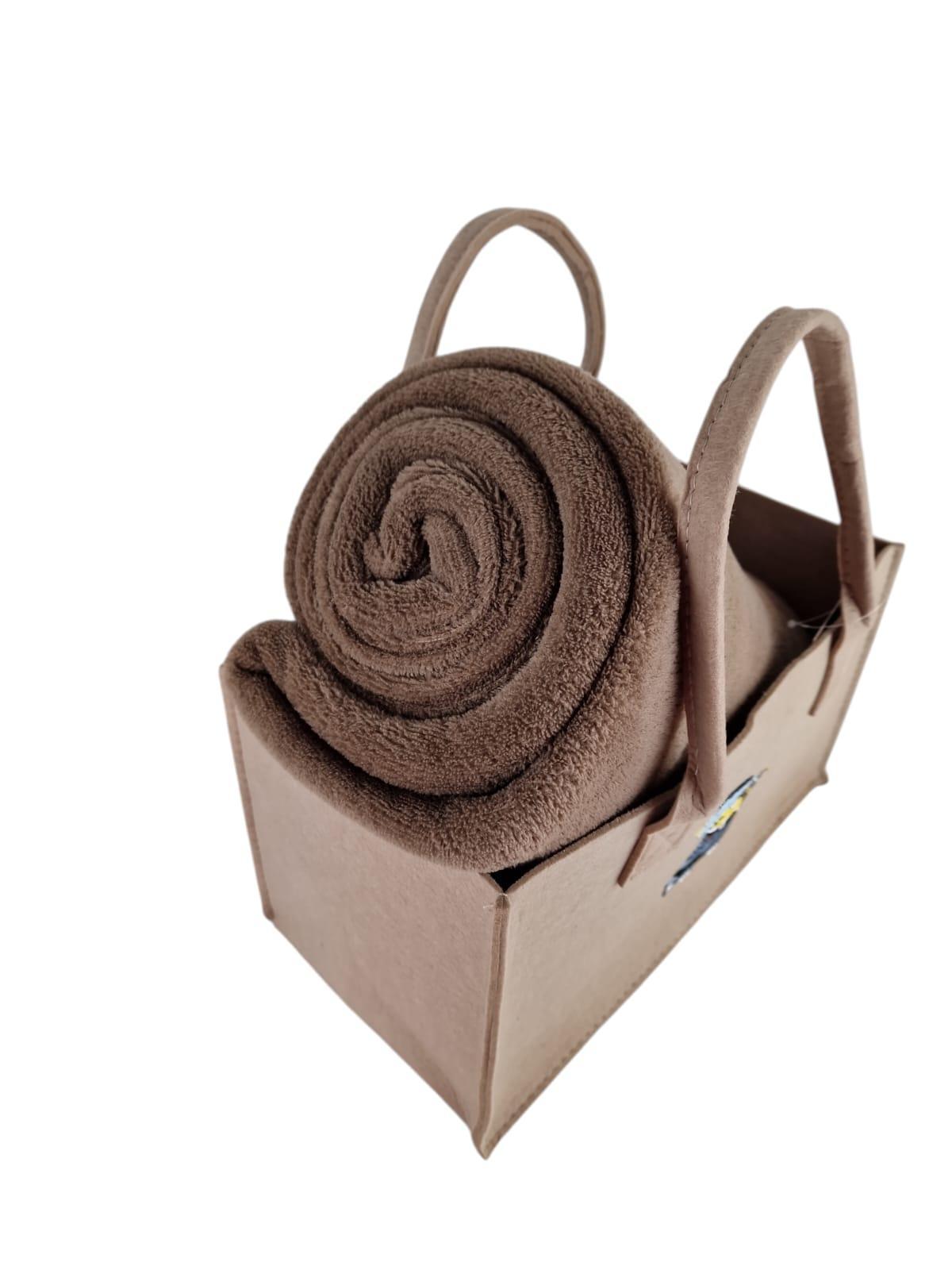 Borsa con Plaid matrimoniale marrone