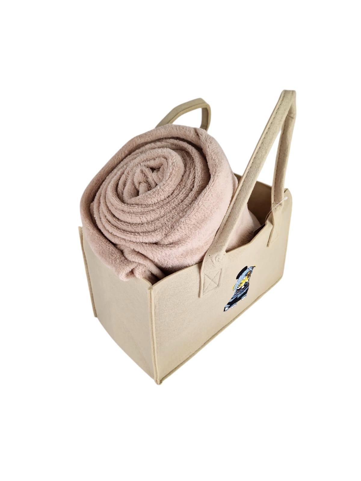 Borsa con Plaid matrimoniale beige