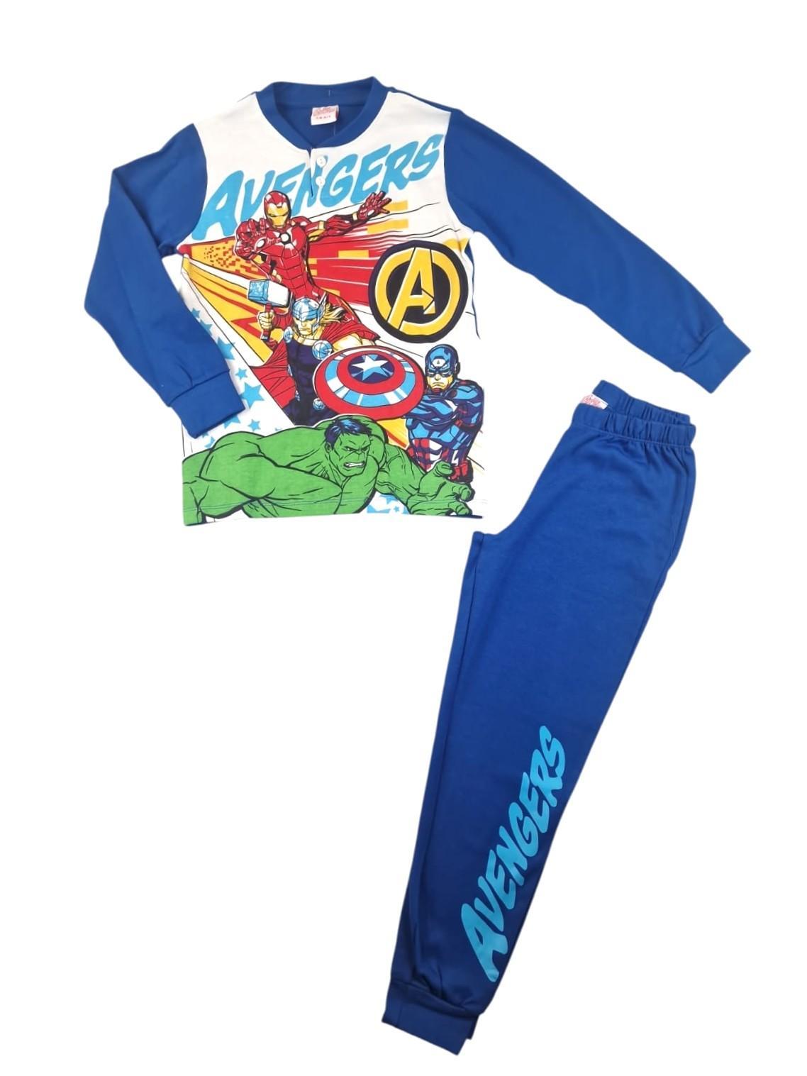 Pigiama bambino in cotone felpato Avengers