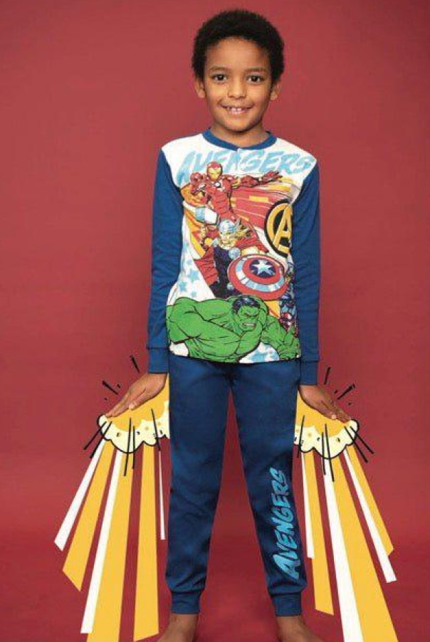Pigiama bambino in cotone felpato Avengers