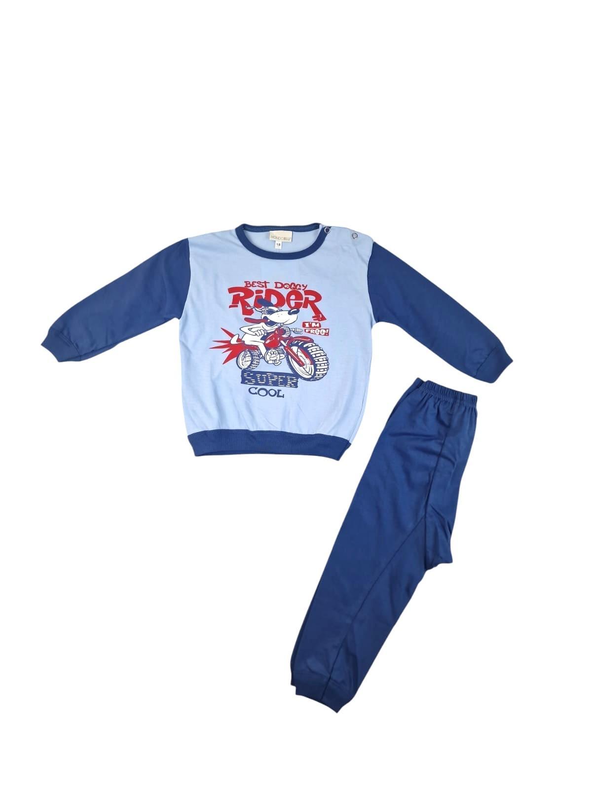 Pigiama cotone jersey manica lunga da bambino