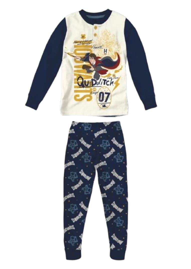Pigiama bambino in cotone felpato Harry Potter