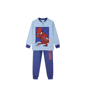 Pigiama bambino in cotone felpato spiderman