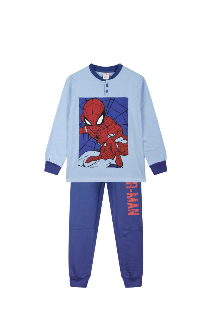 Pigiama bambino in cotone felpato Spiderman