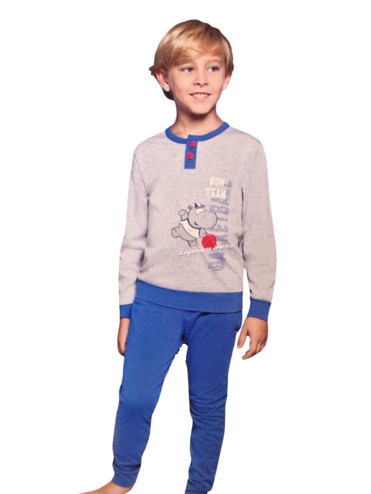 Pigiama cotone jersey bambino basketball