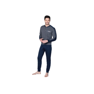 Pigiama caldo cotone uomo  grigio