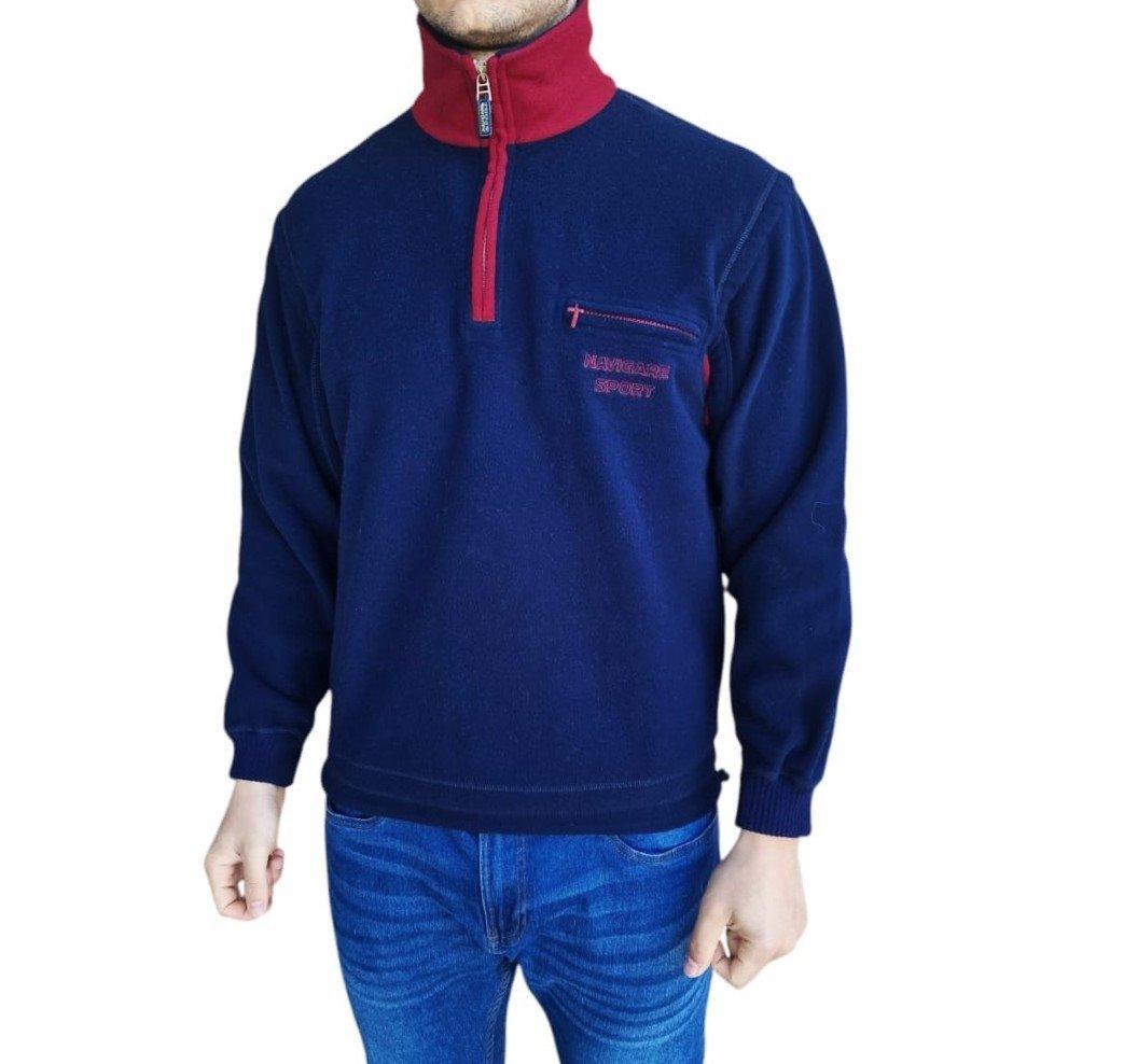 Felpa in pile mezza zip Navigare uomo