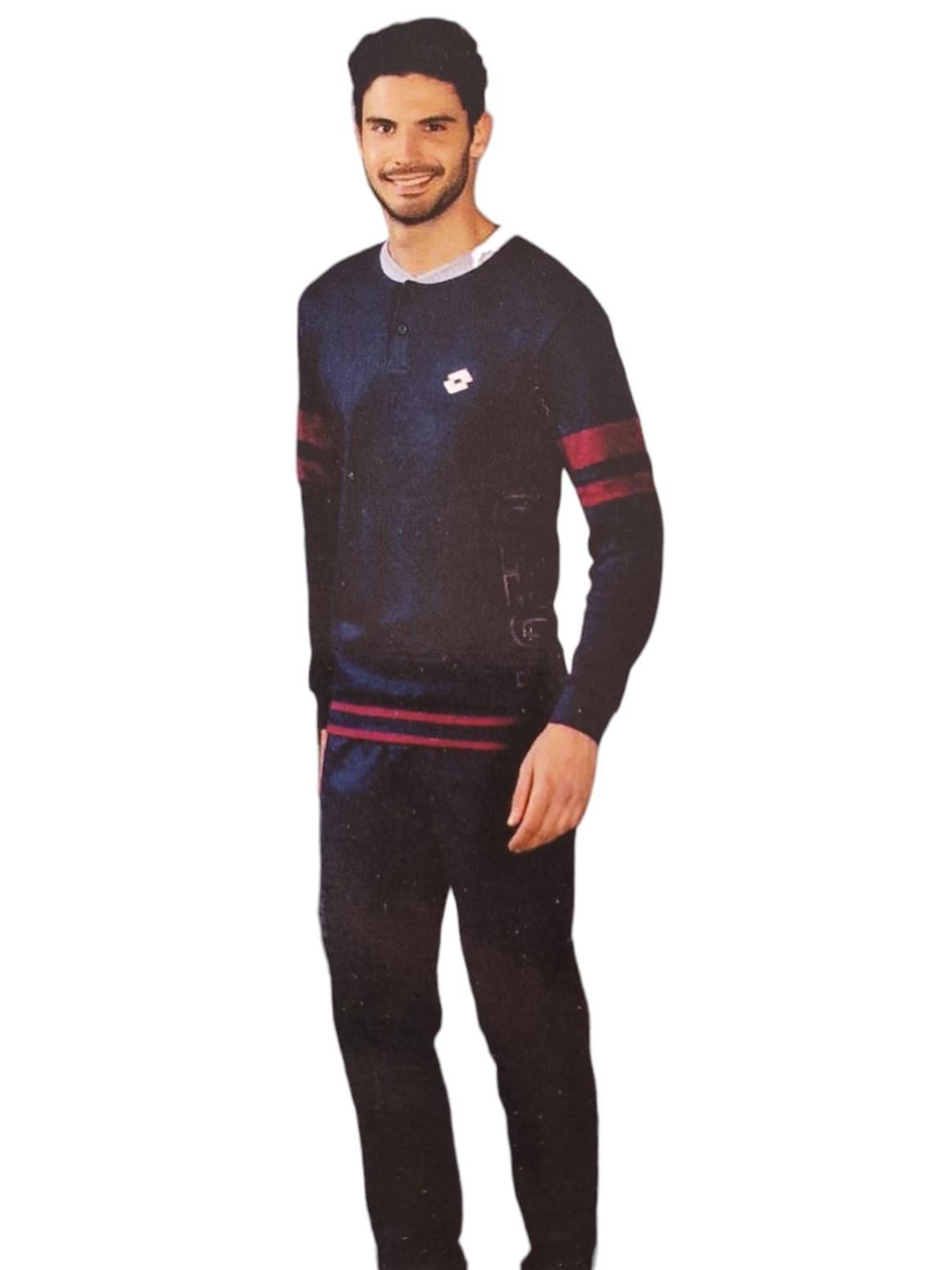 Pigiama caldo cotone uomo Lotto Blu