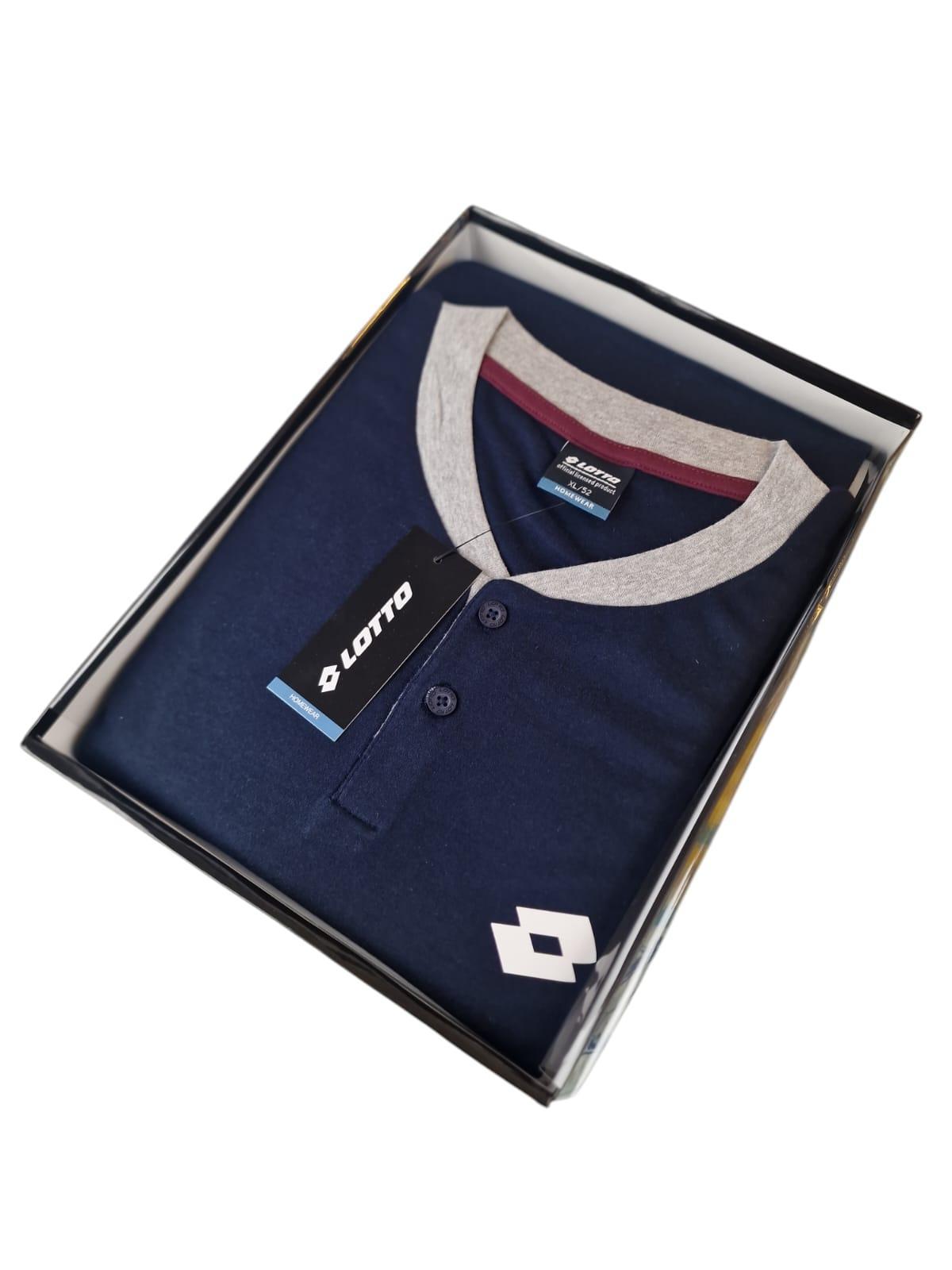 Pigiama caldo cotone uomo Lotto Blu