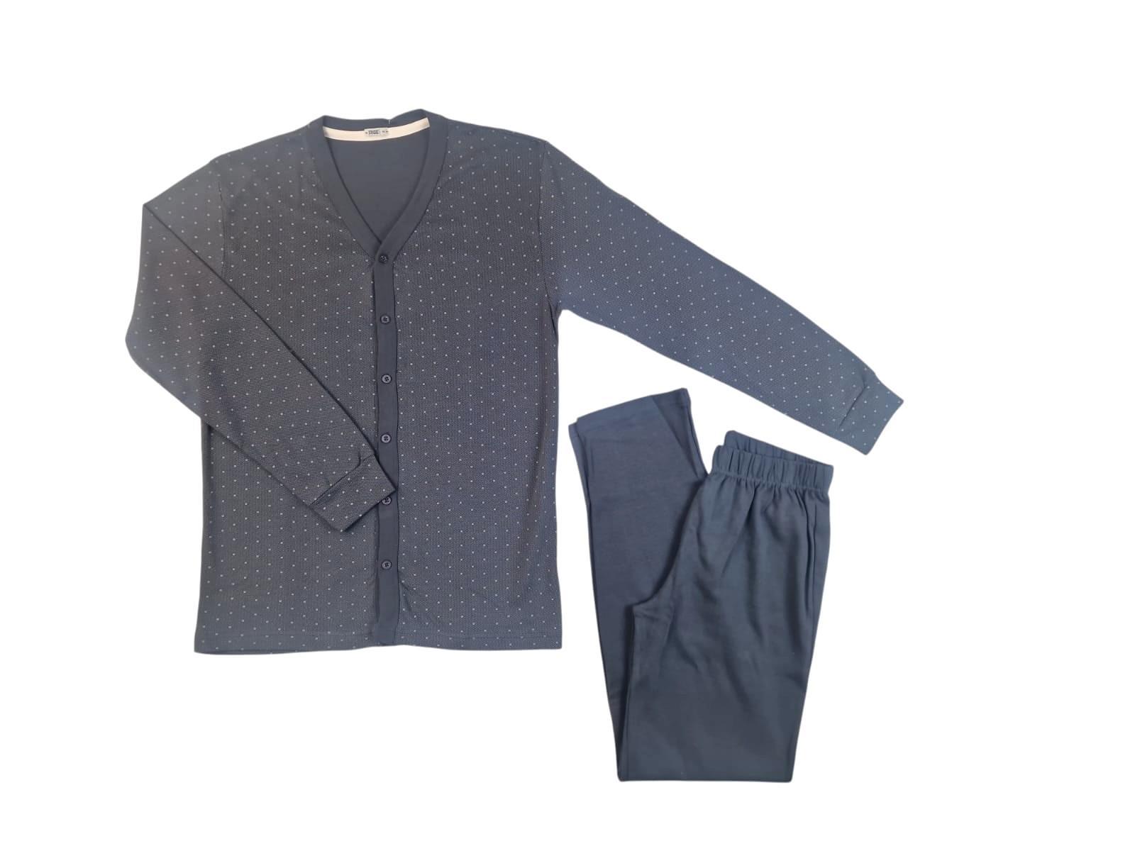 Pigiama aperto in cotone interlock uomo Irge Grigio