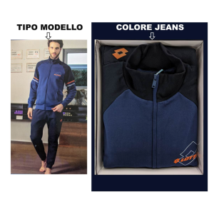 Tuta da uomo in cotone felpato