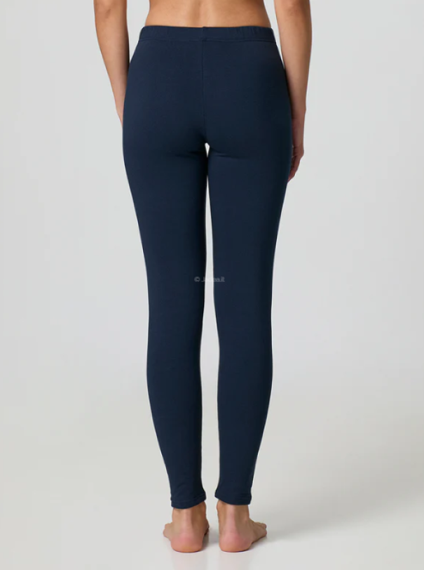 Leggings felpato in caldo cotone da donna Jadea blu