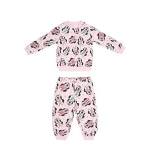 Pigiama in cotone felpato da bambina minnie