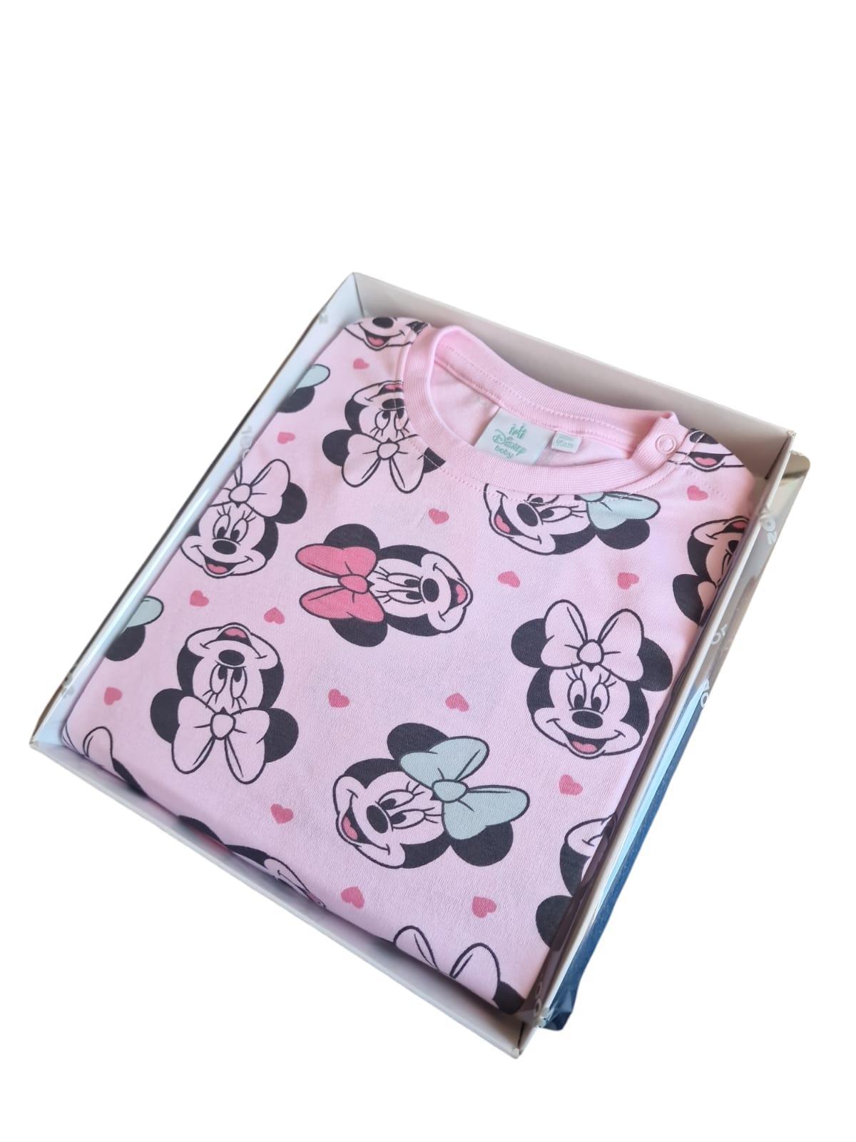 Pigiama in cotone felpato da bambina Minnie