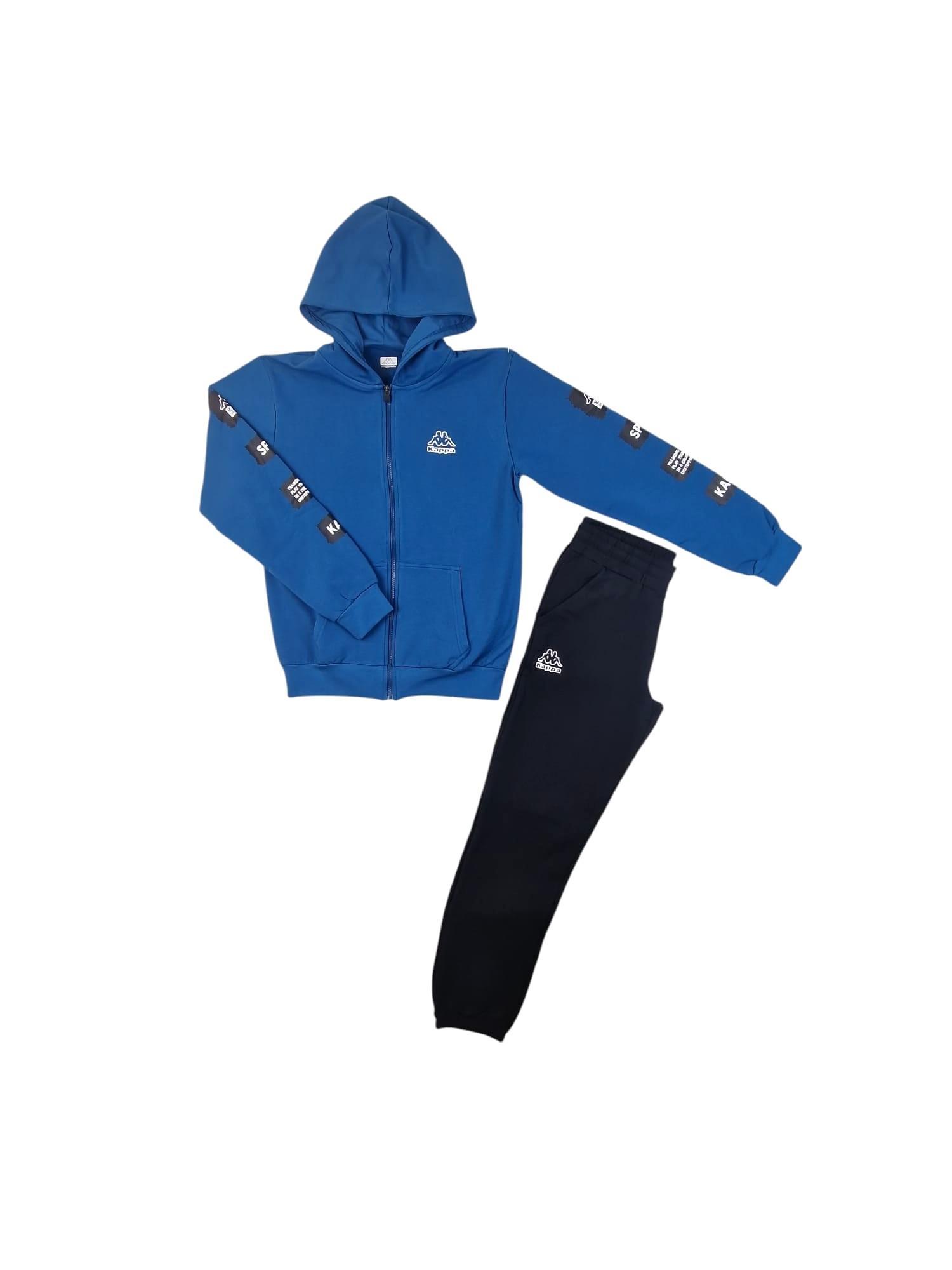 Completo tuta bambini ragazzi in cotone felpato Kappa
