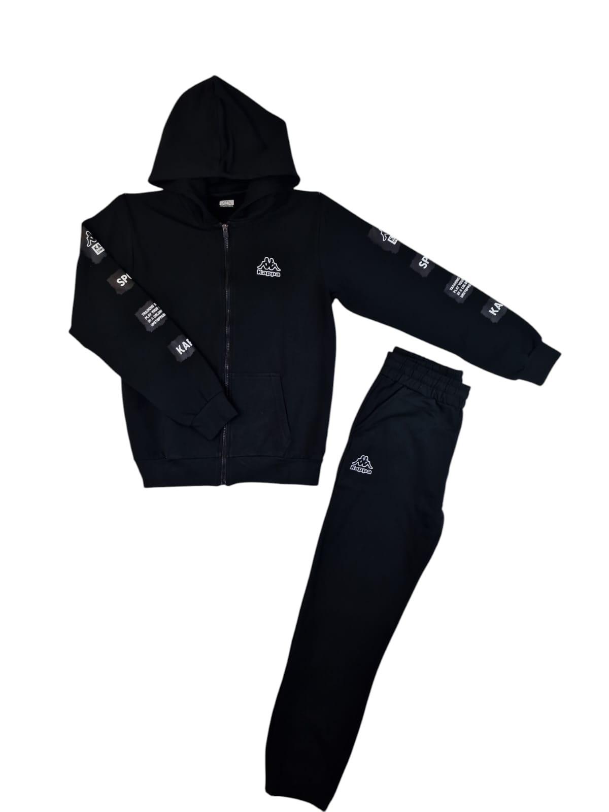 Completo tuta bambini ragazzi in cotone felpato Kappa