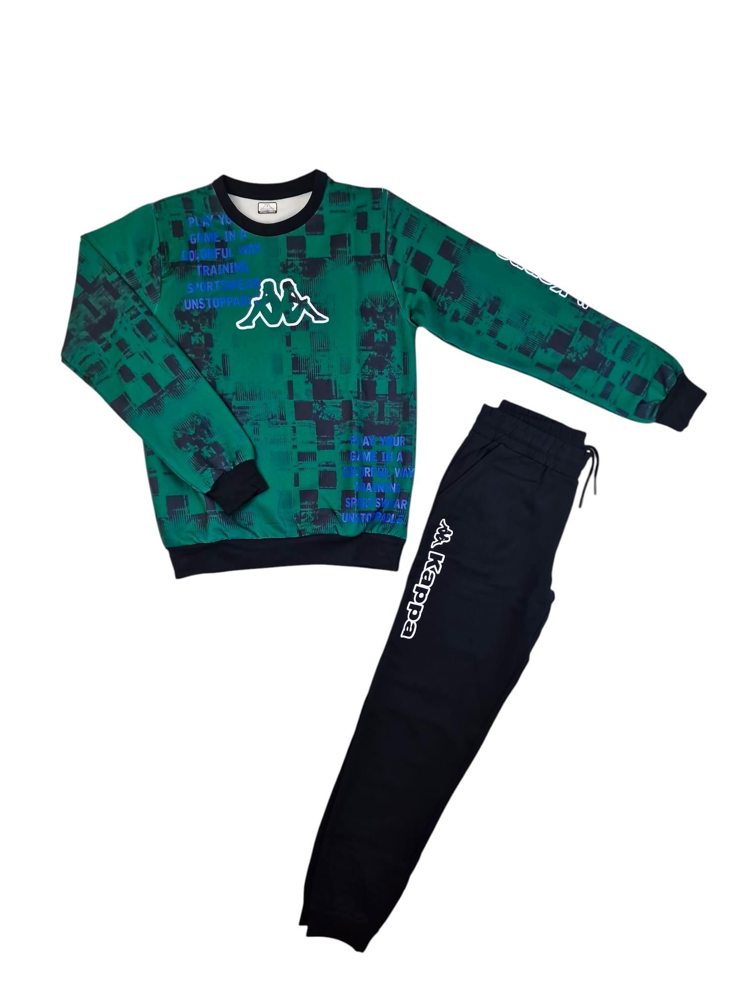 Completo tuta felpata da bambini ragazzi Kappa