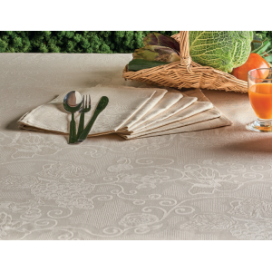 Ludovica servizio x 12 con tovaglioli 140x250 bianco