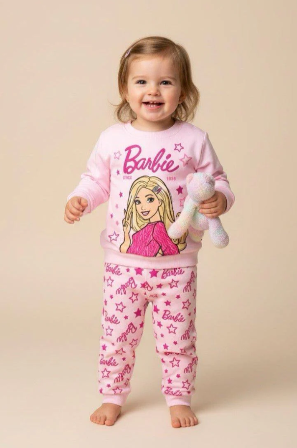 Pigiama caldo cotone bambina Barbie