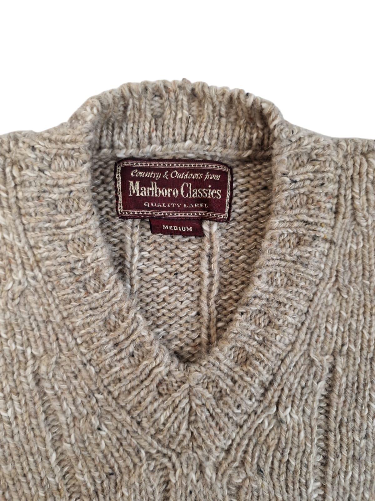 Maglione misto lana scollo V da uomo Marlboro Classics