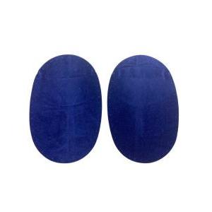 Coppia toppe scamosciate ovali termoadesive