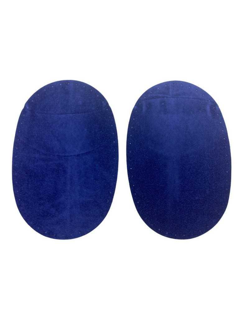 Coppia toppe scamosciate ovali termoadesive