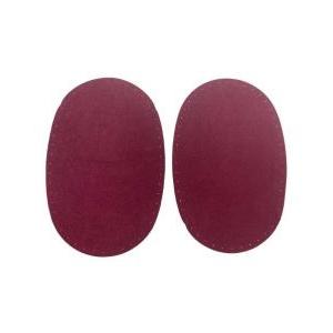 Coppia toppe scamosciate ovali termoadesive