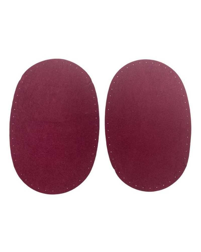 Coppia toppe scamosciate ovali termoadesive
