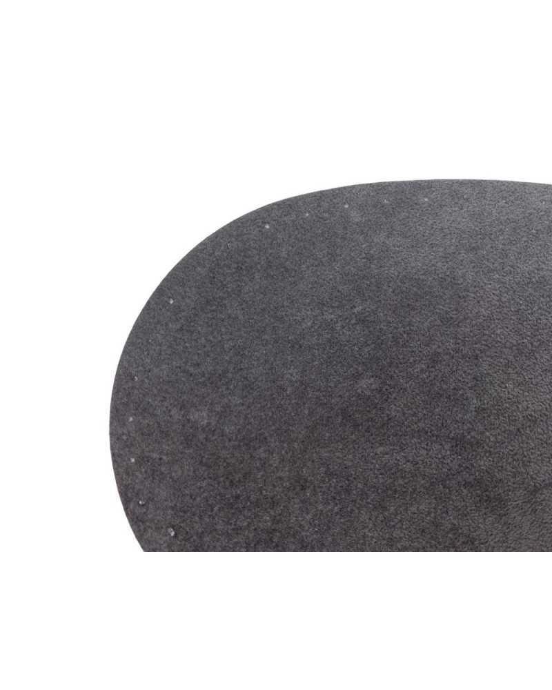 Coppia toppe scamosciate ovali termoadesive grigio